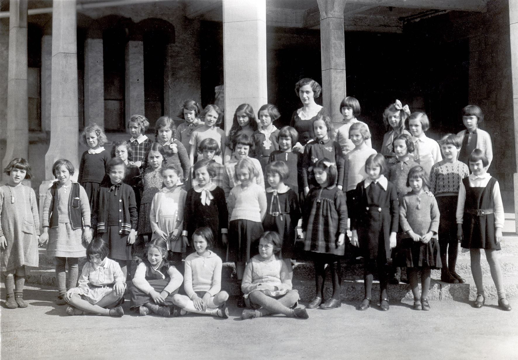 photo de classe primaire, 7e filles, école de Prélaz, Lausanne
