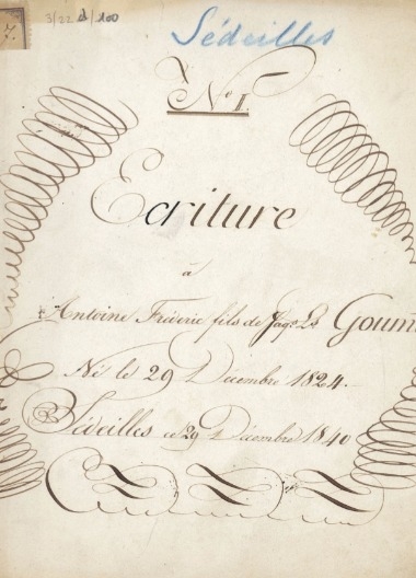 Cahier d'écriture - Antoine Frédéric ( 16 ans) - 1840
