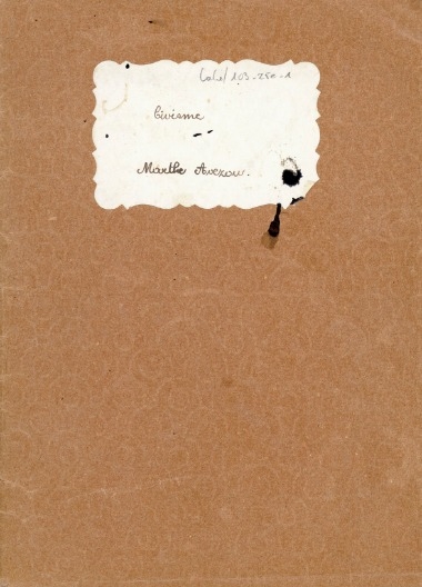 Cahier de civisme - Marthe (14 ans) - 1949