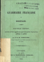 Abrégé de la grammaire française par Boniface